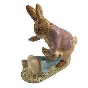 Vintage 1975 Beswick England Beatrix Potter Mr Benjamin Bunny and Peter Rabbit